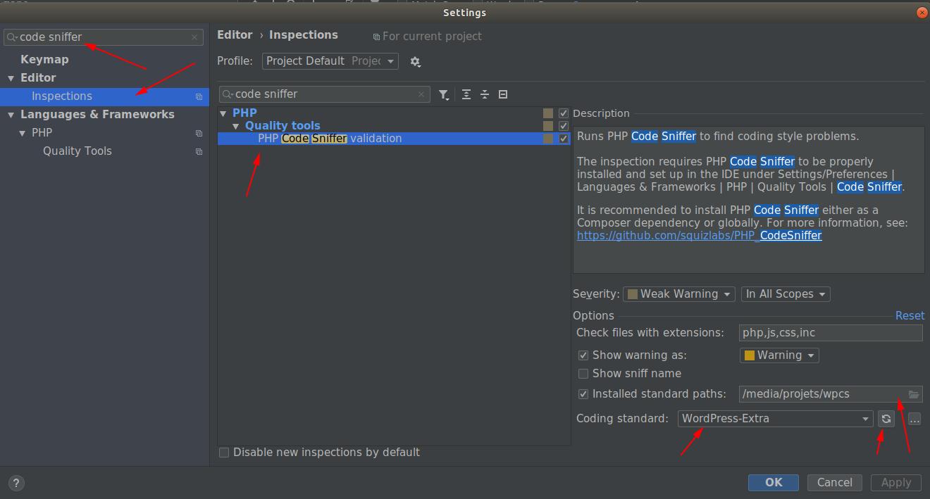 Installer les WordPress Coding Standards sur PHPStorm facilement